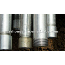 Tubulação de aço sem emenda galvanizada quente BS1387 / ASTM A53 GrB / Q235 / SS400